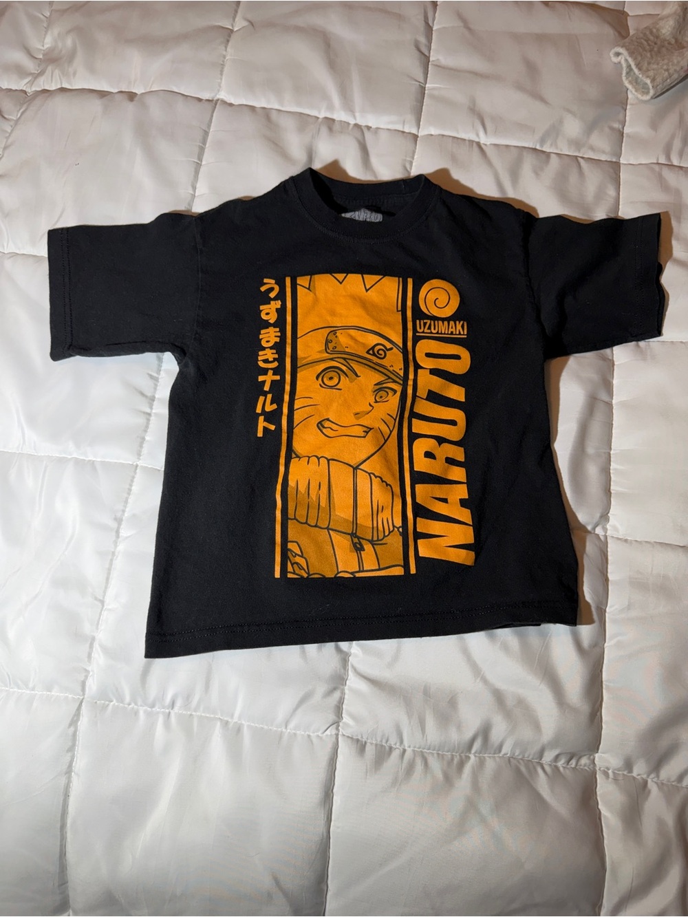 Naruto Uzumaki Black Orange Anime Graphic T-Shirt XS